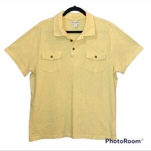 BANANA REPUBLIC Polo Shirt 
Yellow 
Size XL